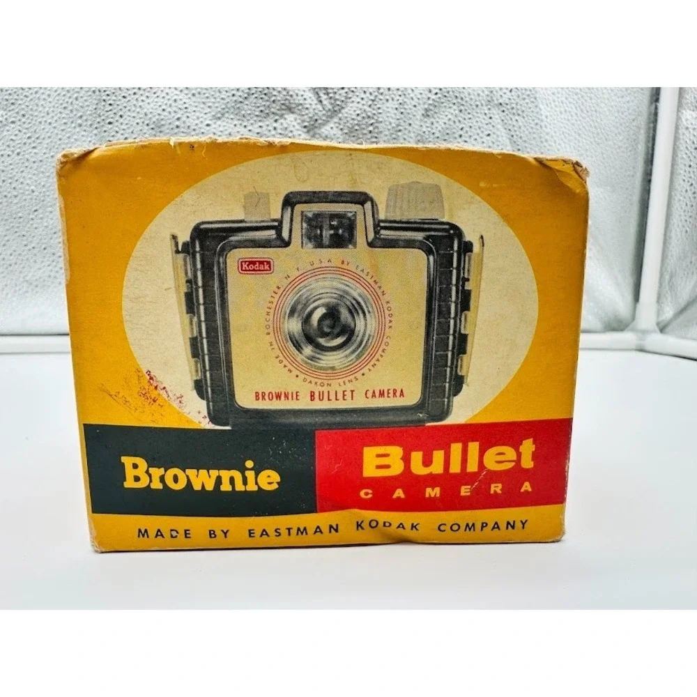 VTG 1959 Brownie Bullet Kodak Camera No 26 Black Original Box‎ Instructions USA